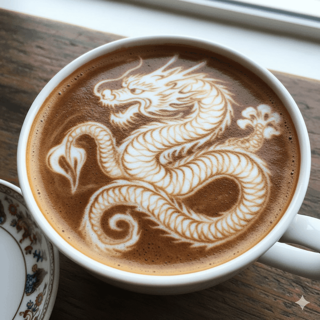 Latte Art Drache Anleitung 2026