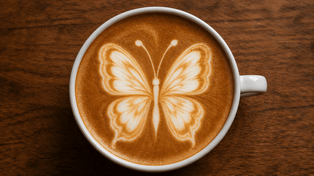 Latte Art Schmetterling 2026 – Anleitung, Technik und Bedeutung